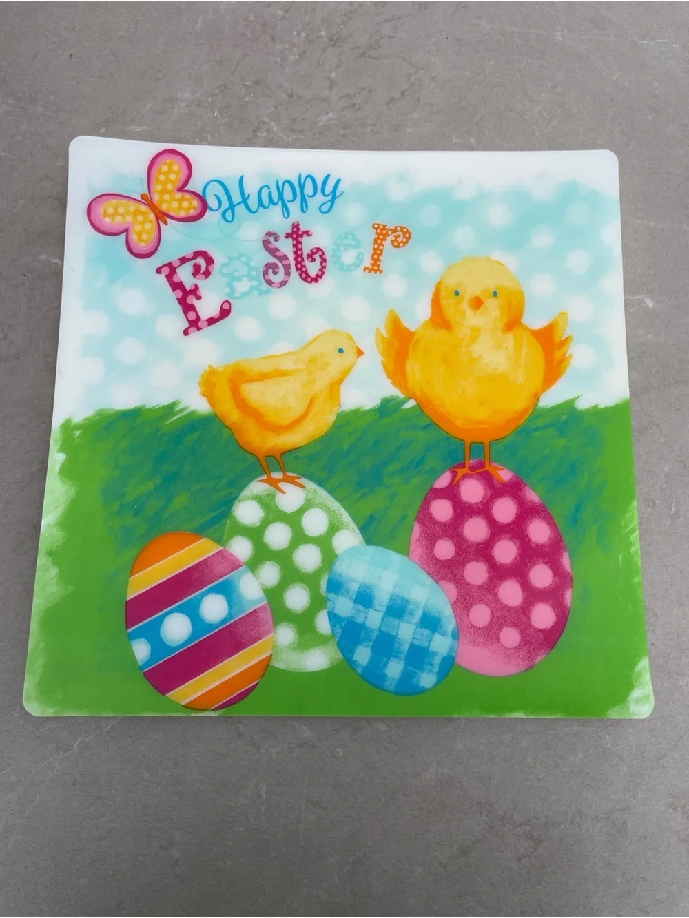 NEW Festive Easter Chick/Egg Large Square Vinyl Placemats -Set of 6